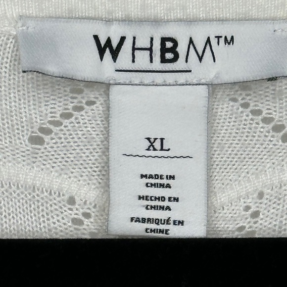 WHBM White Open Front Cardigan Long Lightweight Open Knit Sweater Sz XL - Picture 6 of 9